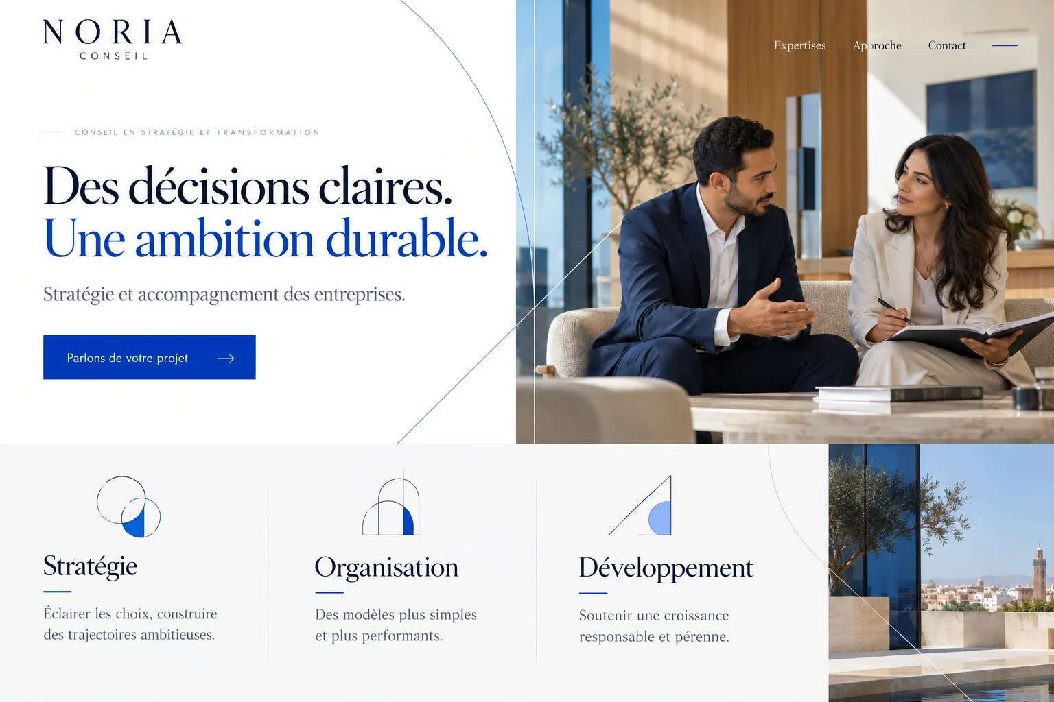Illustrative design concept — Consulting & professional services — NORIA CONSEIL